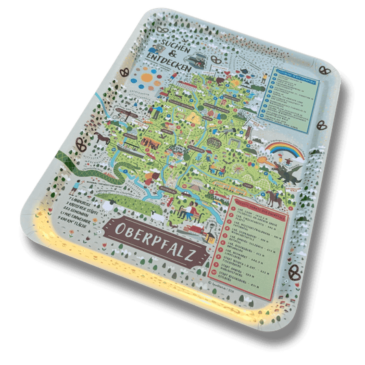 Illustriertes Tablett: Oberpfalz