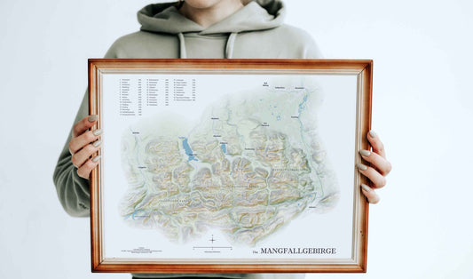 Mangfallgebirge Relief Karte 40 x 50 cm
